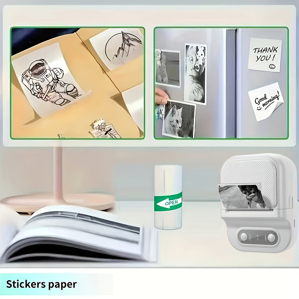 Mini Portable Thermal Printer 12-57mm Self-adhesive Label Printer Inkless Bluetooth Sticker Printing Machine like B21 Printer