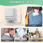 Mini Portable Thermal Printer 12-57mm Self-adhesive Label Printer Inkless Bluetooth Sticker Printing Machine like B21 Printer