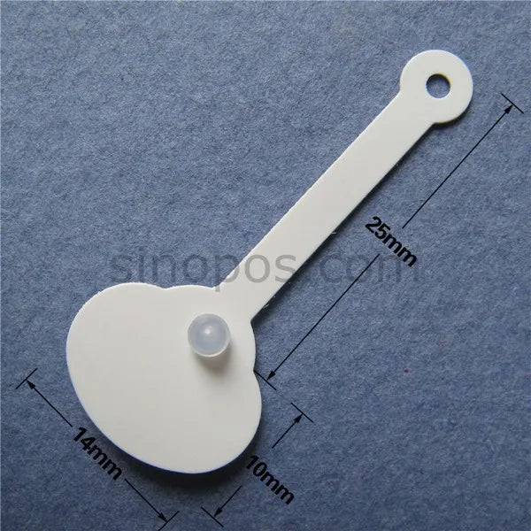 Jewelry Price Tag White PVC Snap Lock, gift packaging label plastic DIY vinyl button fastener bracelet earrings handy ring tags