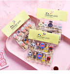 10 Pcs/Lot Creative Cartoon Animal Wooden Clip With Hemp Rope Photo Paper Clothespin Craft Clips Party Decoration Clip