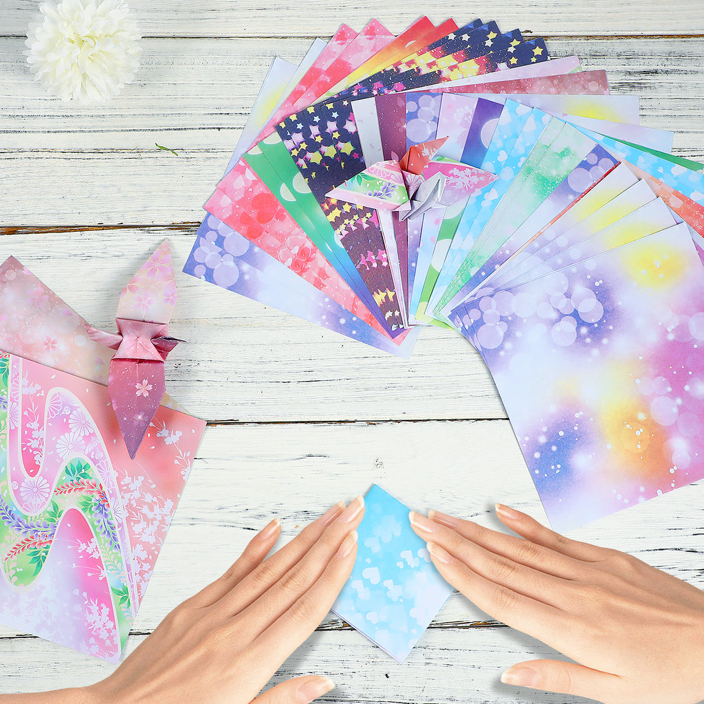 50 Sheets Paper Square Colorful Colorful Craft Origami Papers Suite Pastel Cardstock Craft Crafts Child