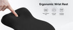 Ergonomic Mouse Pad with Wrist Rest, Black Mousepad with Wrist Support, Non-Slip Hard Base Mouse Pads, Portable for Office/Home