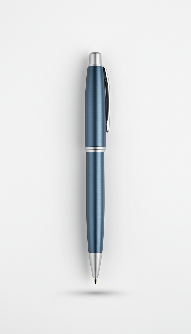 Ballpoint pen brushed steel barrel