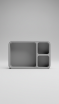 Pebble Gray Modular Desk Organizer Tray