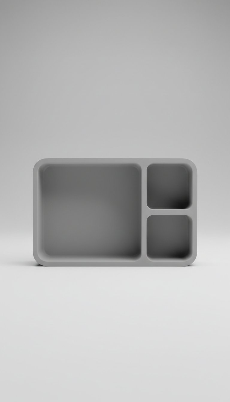 Pebble Gray Modular Desk Organizer Tray