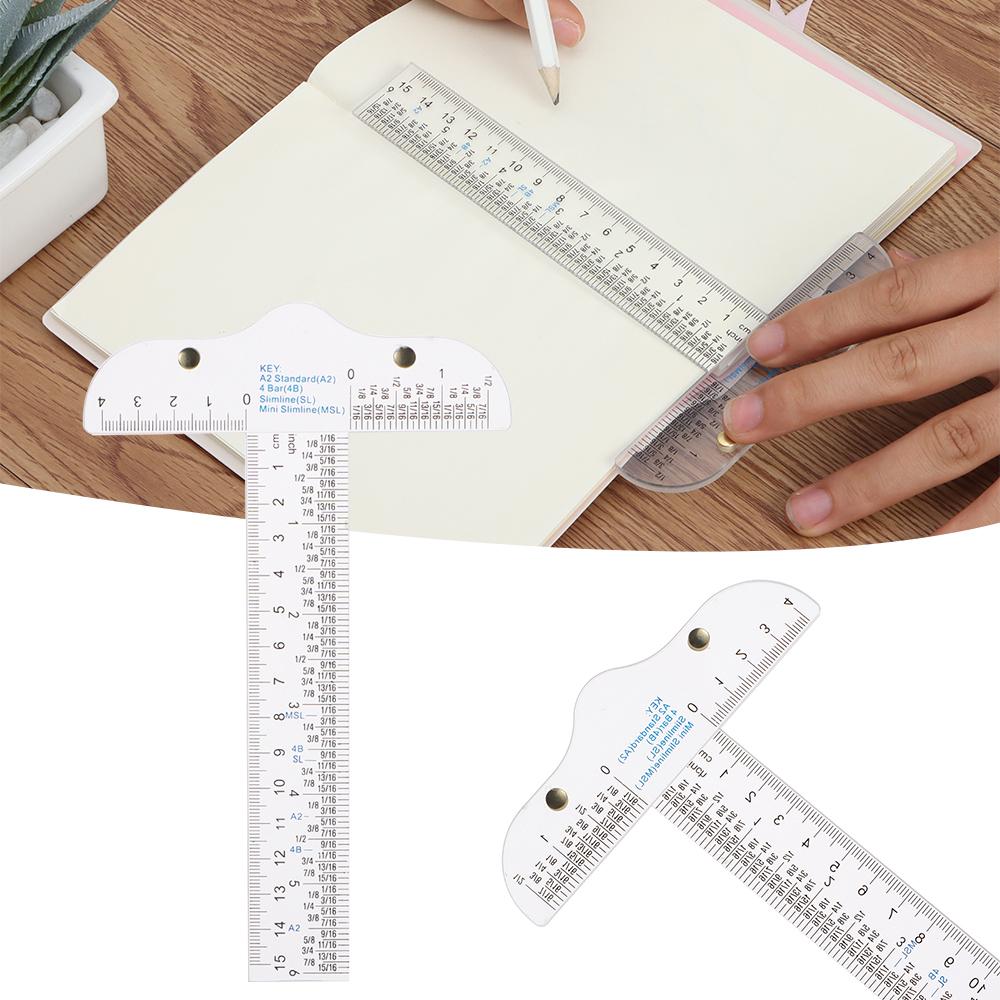 1PC 6 inches T-Square Ruler Clear Acrylic Inches And Metric Measurements Straight Ruler DIY Drawing Tool Art Supplies Stationery