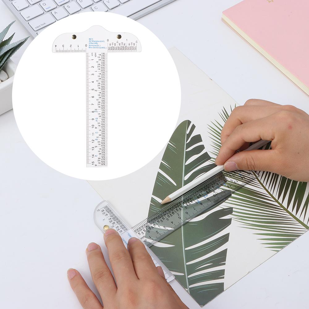 1PC 6 inches T-Square Ruler Clear Acrylic Inches And Metric Measurements Straight Ruler DIY Drawing Tool Art Supplies Stationery