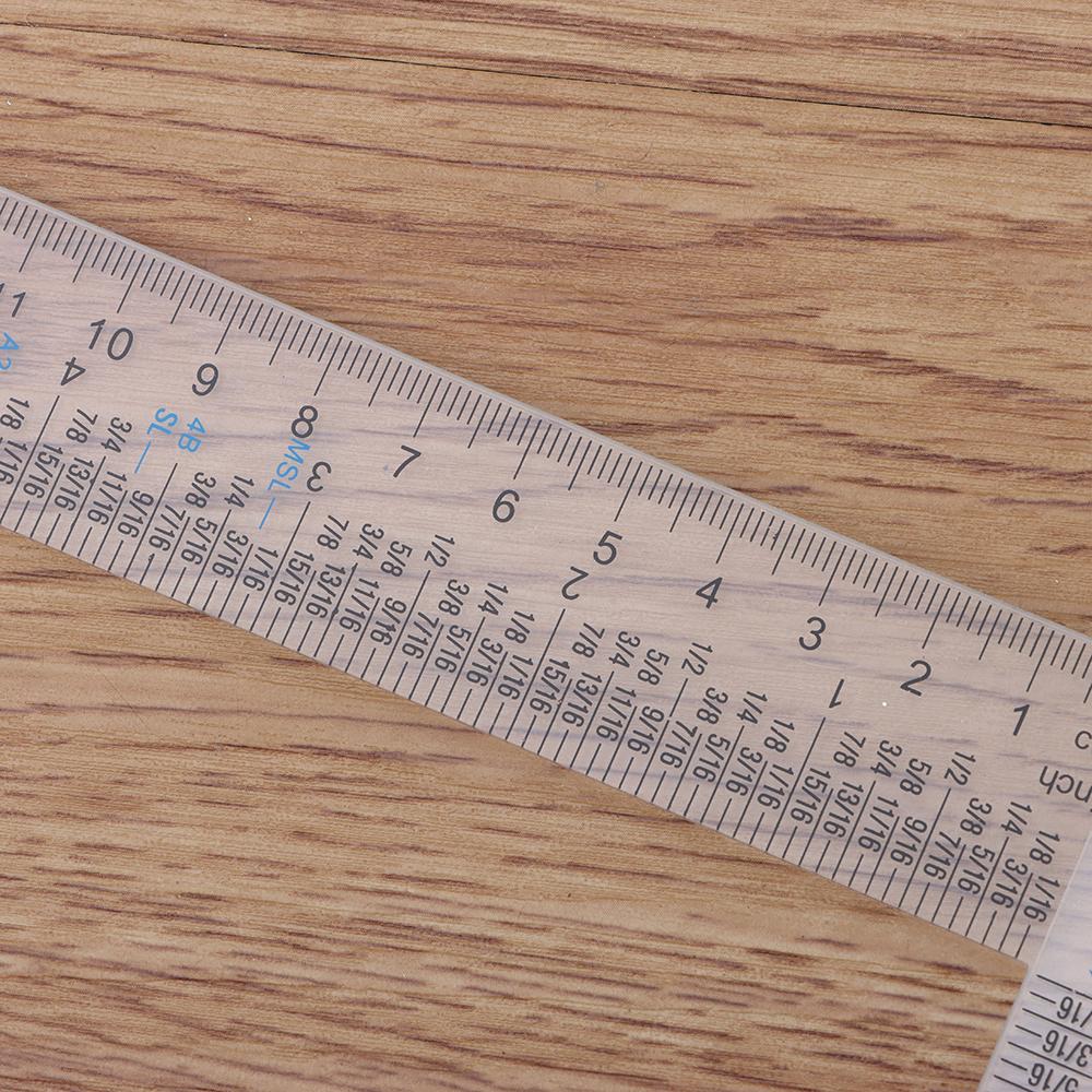 1PC 6 inches T-Square Ruler Clear Acrylic Inches And Metric Measurements Straight Ruler DIY Drawing Tool Art Supplies Stationery