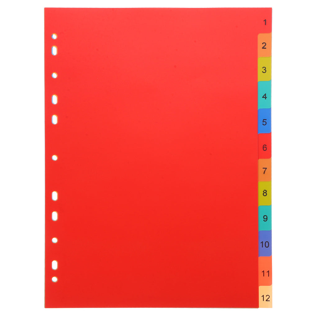 Plastic Binder Dividers A4 Loose-Leaf Writable Tabs Notebook Index Page Markers for Organizing Notebooks Journals Reports