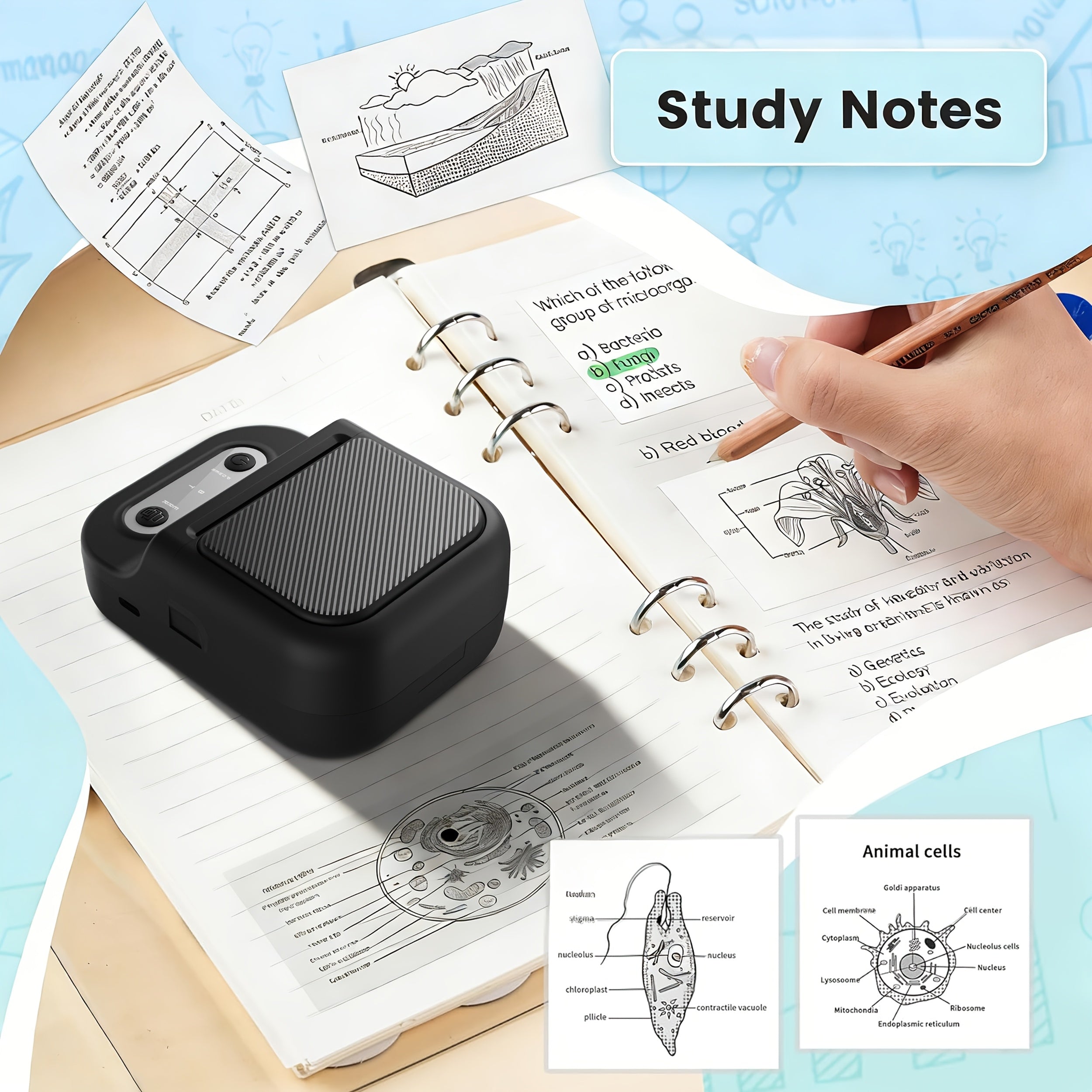 Mini Portable Thermal Printer 12-57mm Self-adhesive Label Printer Inkless Bluetooth Sticker Printing Machine like B21 Printer