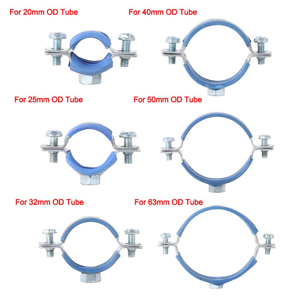 Round Hose Clamp 20/25/32/40/50/63mm PPR/PVC Nut Hoop Water Pipe Gas Pipe Fastener Pipe Fitting Durable Suspension Pipe Holder