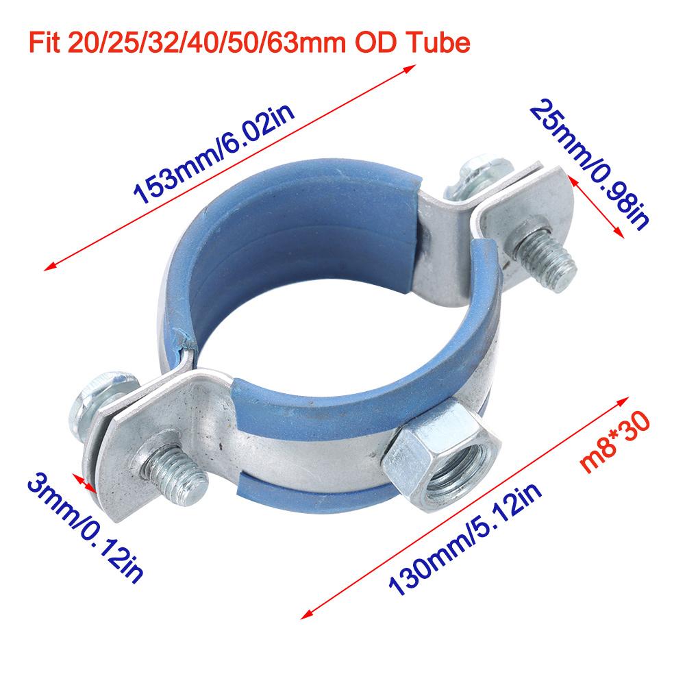Round Hose Clamp 20/25/32/40/50/63mm PPR/PVC Nut Hoop Water Pipe Gas Pipe Fastener Pipe Fitting Durable Suspension Pipe Holder