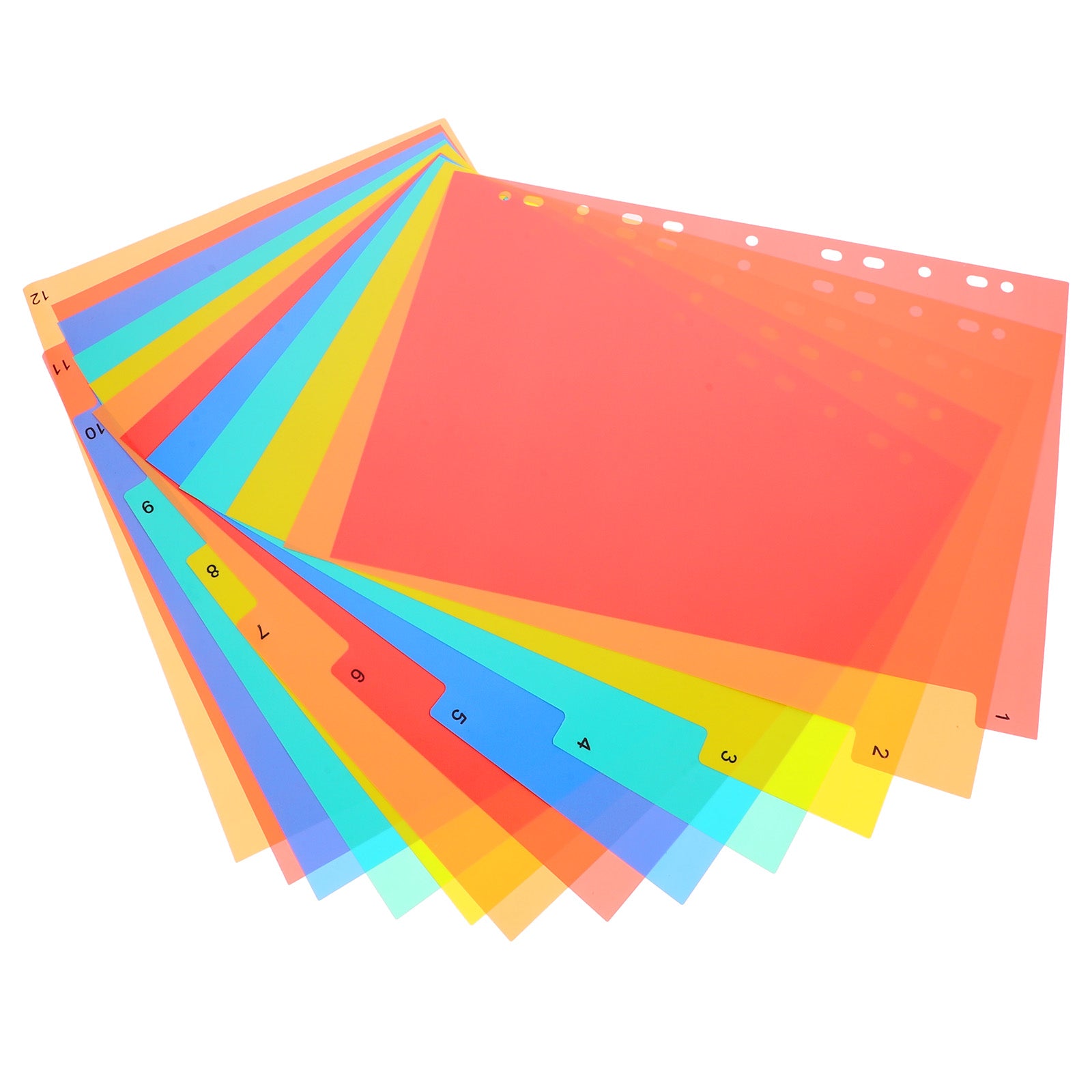 Plastic Binder Dividers A4 Loose-Leaf Writable Tabs Notebook Index Page Markers for Organizing Notebooks Journals Reports
