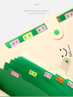 A4 Organ Folder 5 Layers Macaron Colors File Manager Storage Simple Folder for Student School and Office Stationery Supplies