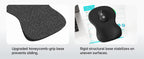 Ergonomic Mouse Pad with Wrist Rest, Black Mousepad with Wrist Support, Non-Slip Hard Base Mouse Pads, Portable for Office/Home