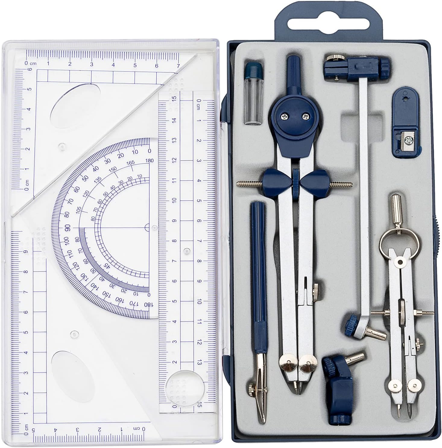 13PCS Geometry Precision Drawing Tool Metal Geometry Kit Set Math Compass Drawing Tool for Kids Engineers Students Fast Shipping