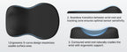 Ergonomic Mouse Pad with Wrist Rest, Black Mousepad with Wrist Support, Non-Slip Hard Base Mouse Pads, Portable for Office/Home