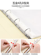 NEW Perforated Folder 4-Hole D-Shaped Binder Transparent Shell Pp File A4 Quick Fishing Storage