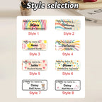Personalized Acrylic Name Tag, Custom Text Pin Badge, Cute Uniform Name Plate, Nurse Teacher Retail Staff ID Badge.