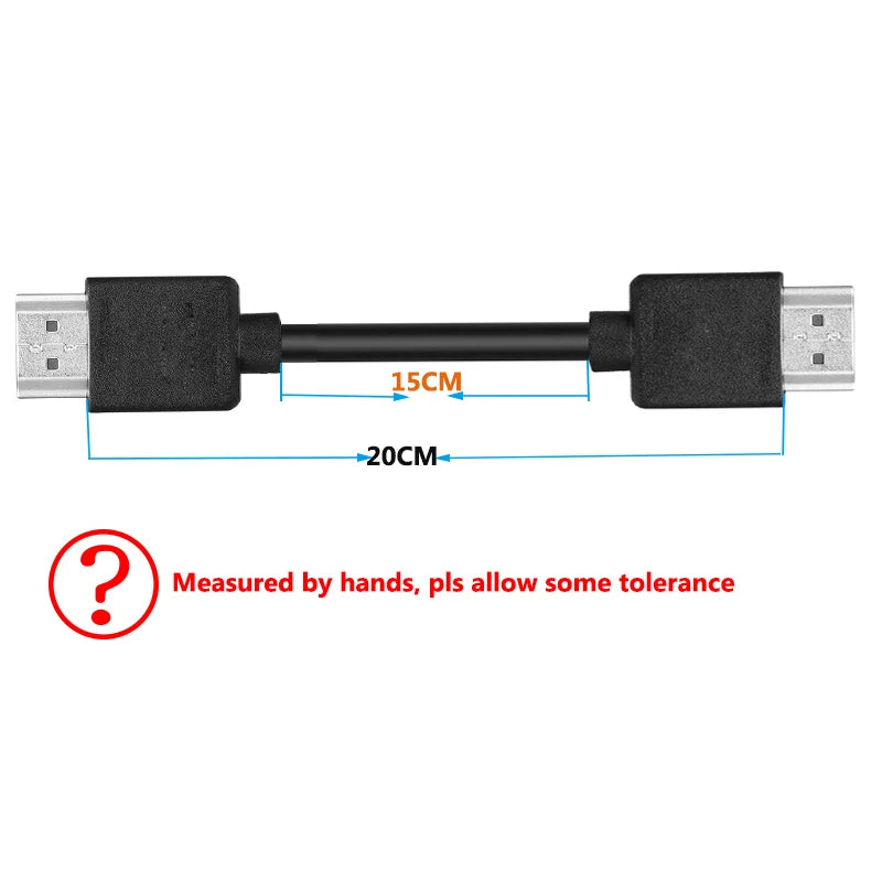 Ultra Short HDMI 2.0 Cable 4K 60Hz 15CM 4K HDR HDMI Cable with Arc/CEC/Dolvision Supported for Yandex TV Apple TV Box PC HDTV