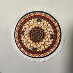 Persian carpet Woven flower small coaster wholesale merchants cheap mouse pad desk mat retro style rubber non-slip computer mats