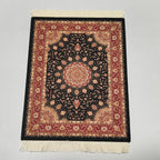 Persian carpet Woven flower small coaster wholesale merchants cheap mouse pad desk mat retro style rubber non-slip computer mats