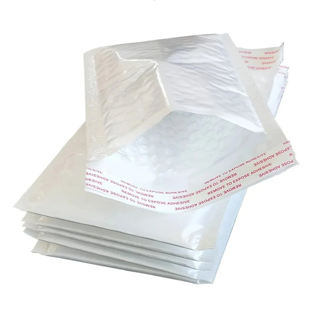10/50Pcs Bubble Mailers White Poly Bubble Mailer Self Seal Padded Gift Bag Packaging Envelope Bags Book Shipping Package Bag