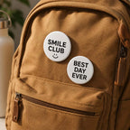 Personalized 58mm Button Badge, Custom Pin Badge with Unique Artwork, Photo and Text Design, Round Badge for Parties