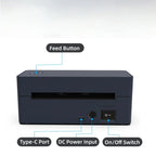 Thermal Label Printer Portable No Ink Required 203DPI 4x6 for Small Business Bluetooth USB High Speed Express Airway Bill