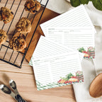 50pcs Creative Double-sided No-smear Cardstock Blank Recipe Note Cards，family Menu And Record Kitchen Information Classification