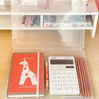 Plastic Clear File Storage Box, PP Material, Transparent Flat Rectangular Storage Box, Waterproof Dustproof Office File Box