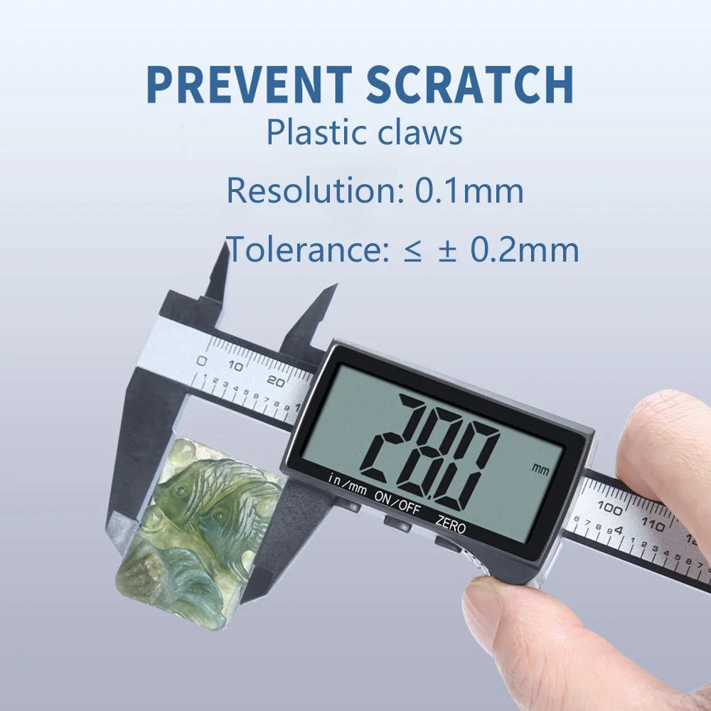 STONEGO Electronic Digital Display Vernier Caliper Inch/Metric Conversion 6Inch 0-150mm Full-Screen Caliper Measurement Tool