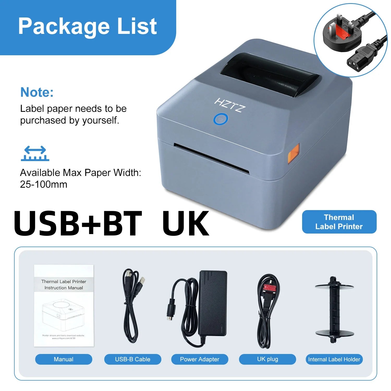 Thermal Printer4×6 Shipping Label Printer For Small Businesses,Desktop Thrmal Label Printers For Shipping Package