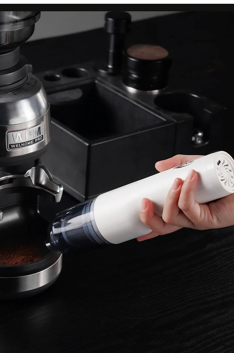 IKAPE Mini Vacuum Cleaner For Coffee Grounds Grinder Battery Barista Accessories Wireless Vacuum Cleaner For Car Handheld
