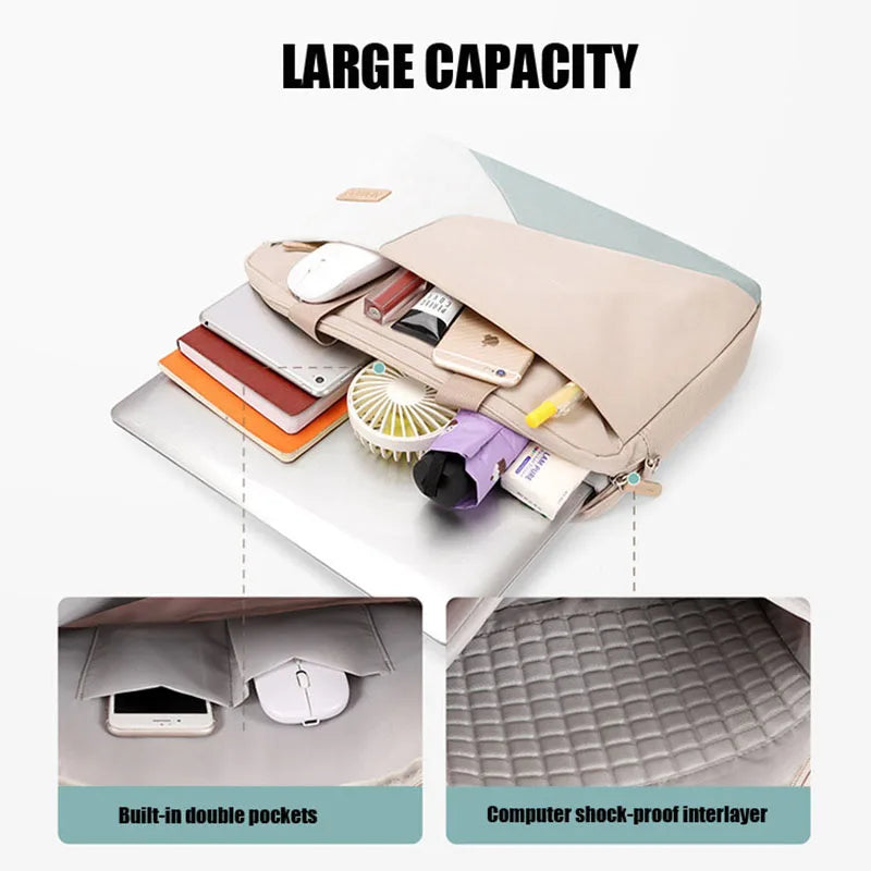 Xnyocn Laptop Sleeve Bag 15.6 inch Durable Briefcase Handle Bag Notebook Computer Protective Case For HP Dell Macbook Ultrabook