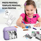 Wireless Mini Printer - Portable Thermal Label Maker Kit, 203dpi HD Printing, Multi-Function Printing, Supports Wireless/USB/Bat