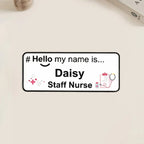Personalized Acrylic Name Tag, Custom Text Pin Badge, Cute Uniform Name Plate, Nurse Teacher Retail Staff ID Badge.