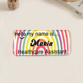 Personalized Acrylic Name Tag, Custom Text Pin Badge, Cute Uniform Name Plate, Nurse Teacher Retail Staff ID Badge.