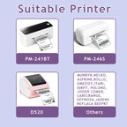 Phomemo A6 4x6 Inch Direct Thermal Labels 100 Labels Per Stacked - Shipping Label FanFold Paper For PM-241BT/D520 Waybill Printe