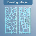 Multifunctional Geometric Function Ruler Set Mathematics Drawing Template Measuring Tool for Student School Office Supplies