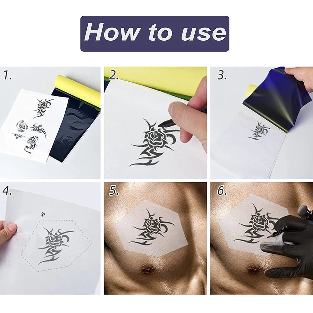 5/10/30/50pcs Tattoo Transfer Papers A4 Size Tattoo Thermal Printer Copier Stencil Paper for Tattoo Transfer Machine Accessories