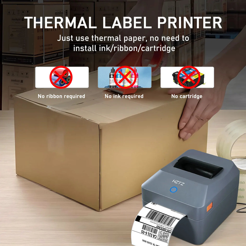 Thermal Printer4×6 Shipping Label Printer For Small Businesses,Desktop Thrmal Label Printers For Shipping Package