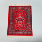 Persian carpet Woven flower small coaster wholesale merchants cheap mouse pad desk mat retro style rubber non-slip computer mats