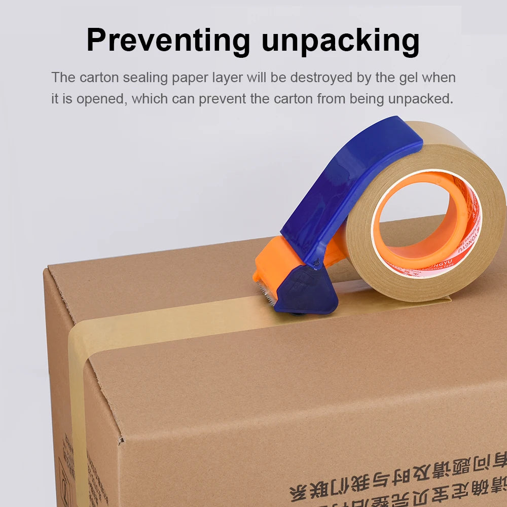 Kraft Paper Tape Self Adhesive Brown Paper Tape, Biodegradable Brown Packing Tape,Paper Packing Tape with Strong Adhesive