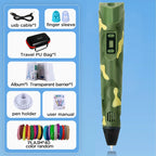 3D Pen With LCD Screen Compatible PLA Filament Toys 3D Drawing Printing Pen for Children DIY Christmas Birthday Gift