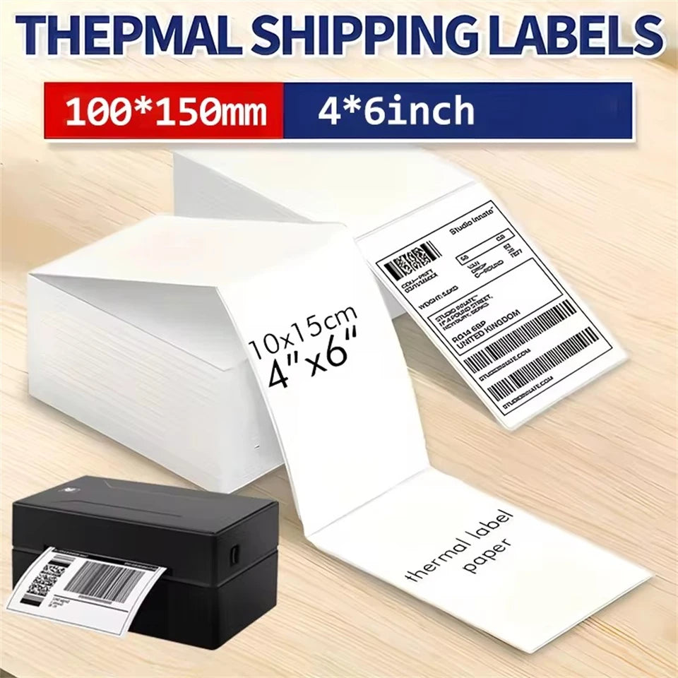 4x6Inch Shipping Labels For Thermal Shipping Label Printer 100/500PCS 100x150mm Thermal Label Paper For Business Express Waybill