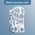 Multifunctional Geometric Function Ruler Set Mathematics Drawing Template Measuring Tool for Student School Office Supplies