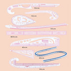 French Curve Ruler Set Tailor Pattern Making Clothes Drawing Template Fashion Design Measure Ruler for Tailors Designers