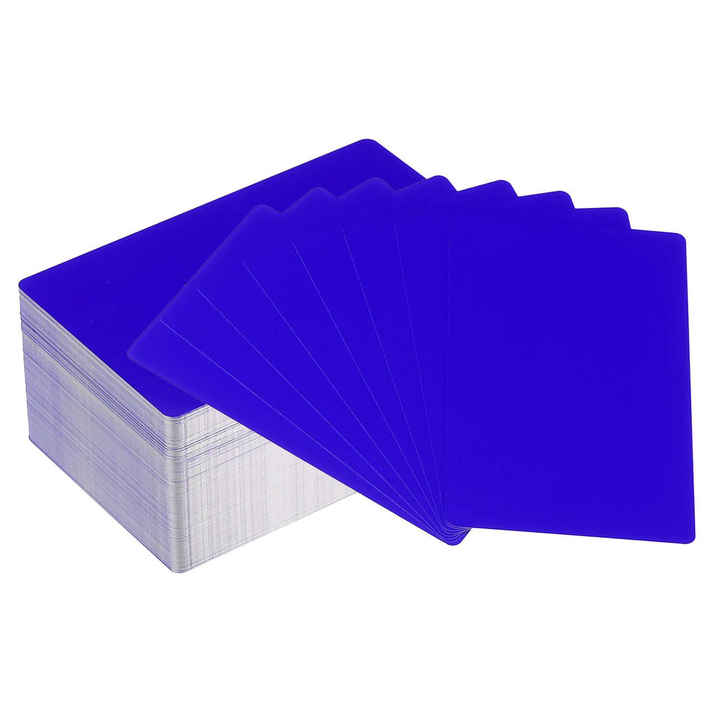 100/200/300Pcs Blank Metal Business Cards 0.21mm Thick 3.4x2.1 Inch Aluminum Laser Engrave Printable Name Card for Custom DIY