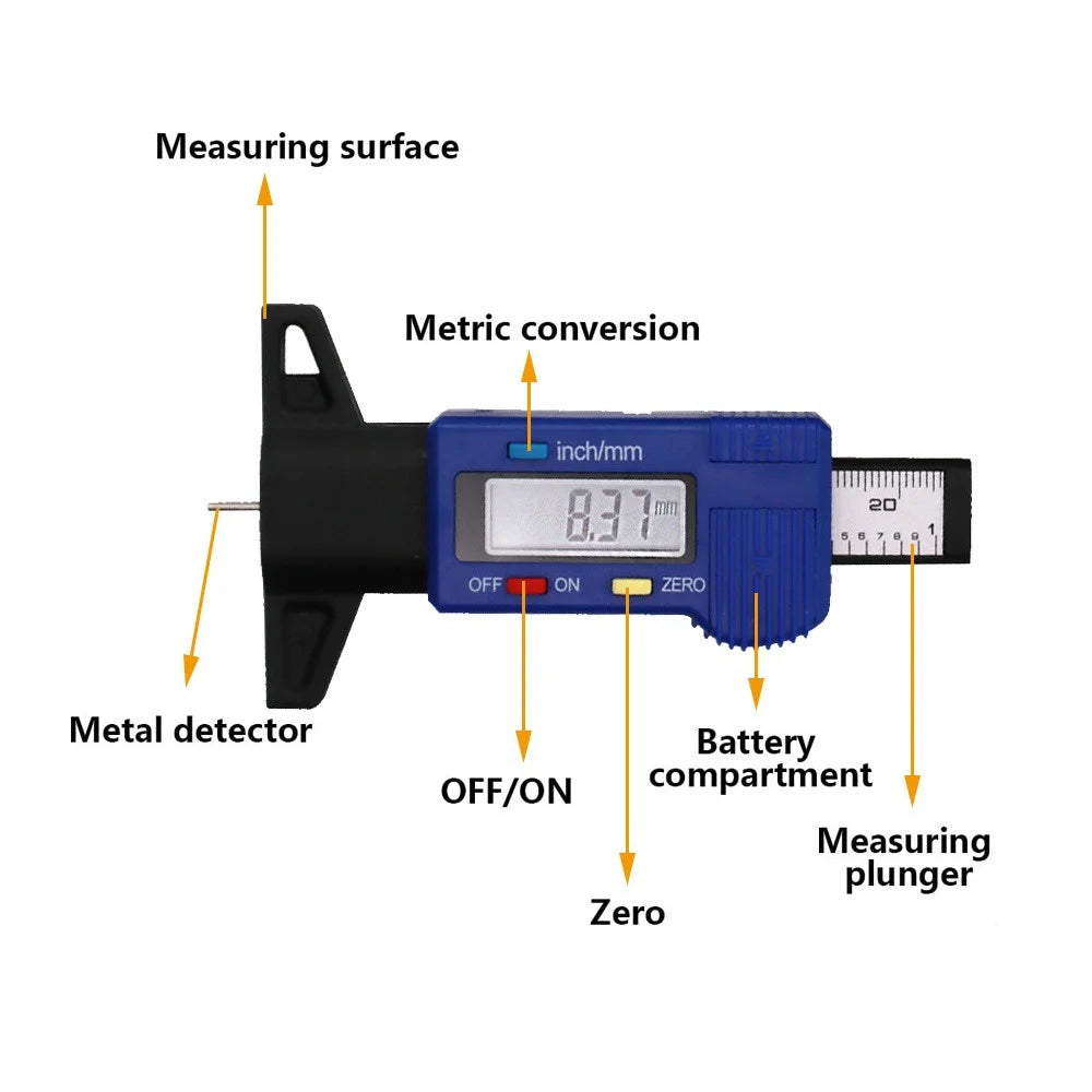 STONEGO Electronic Digital Display Vernier Caliper Inch/Metric Conversion 6Inch 0-150mm Full-Screen Caliper Measurement Tool